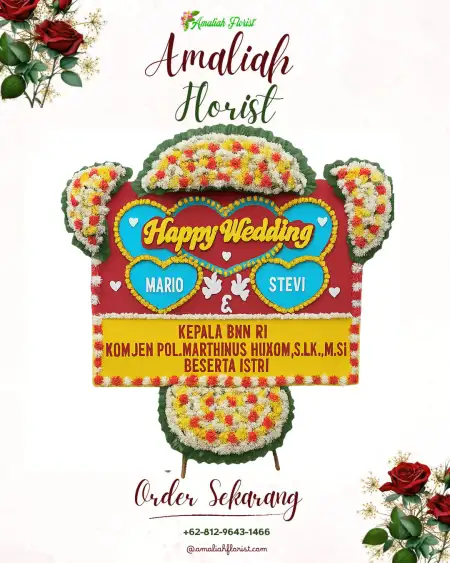 Papan Bunga Pernikahan Rajawangi